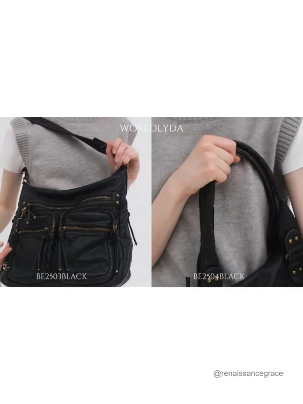 Y2K Hobo Bag Large Tote Soft Faux Leather Crossbody Vintage Shoulder Purse